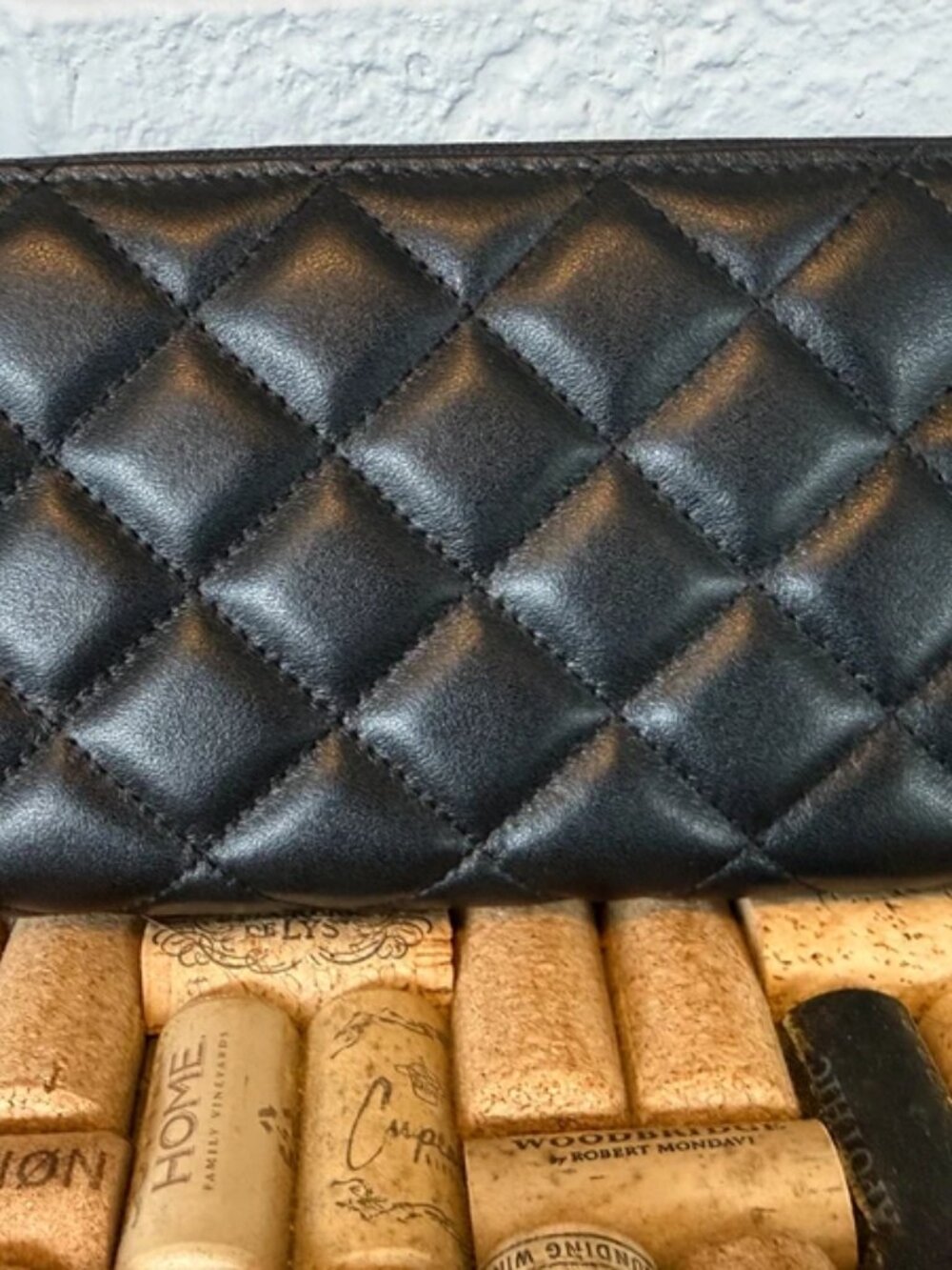 Classic Quilted Long Zippy Black Wallet - Picture 3 of 13